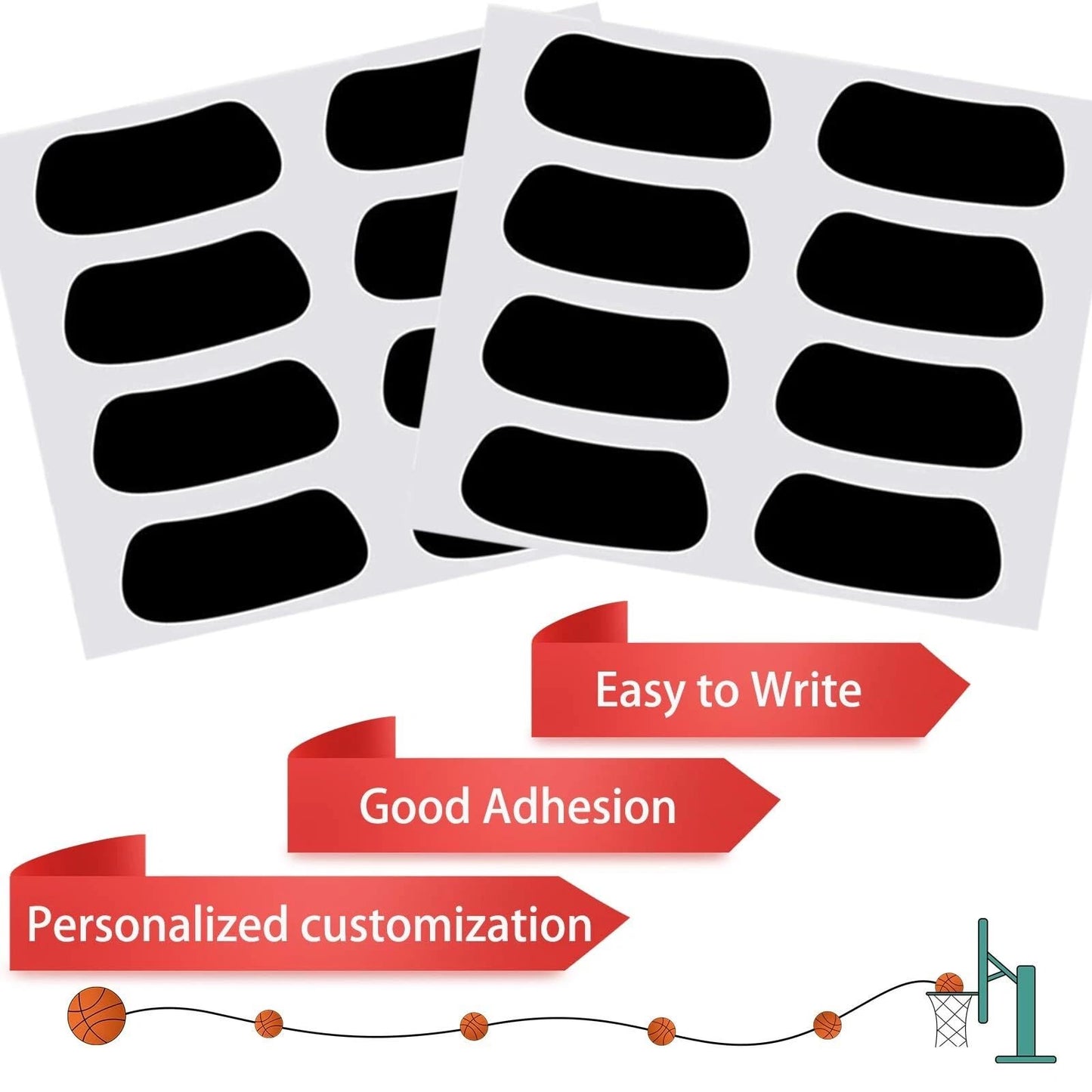 Anteer 60 Pairs Eye Black Stickers for Kids – Customizable, Easy-Apply Eyeblack for Sports