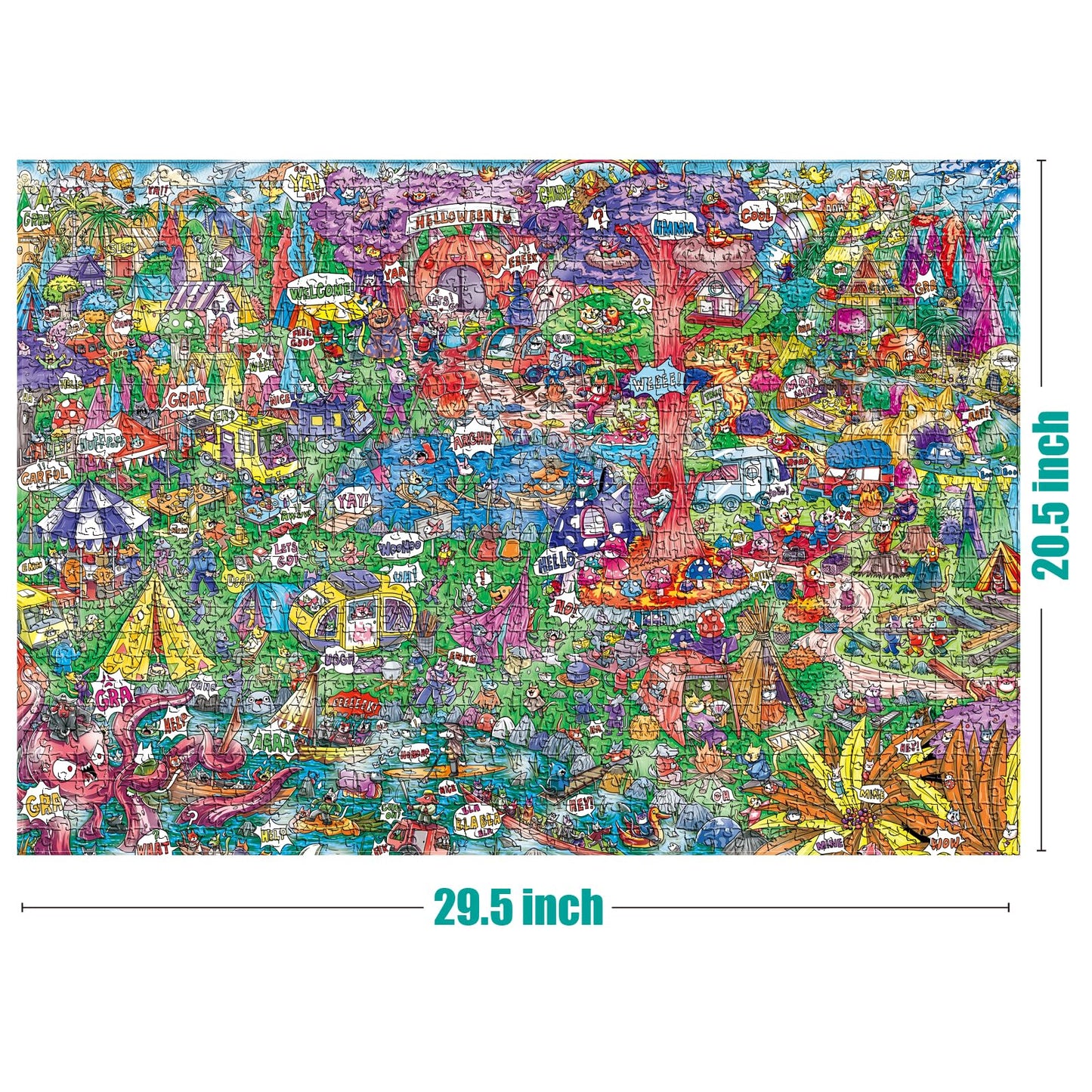 Antelope 1000 Piece Cat Campsite Puzzle – High Resolution, Matte Finish, No Dust