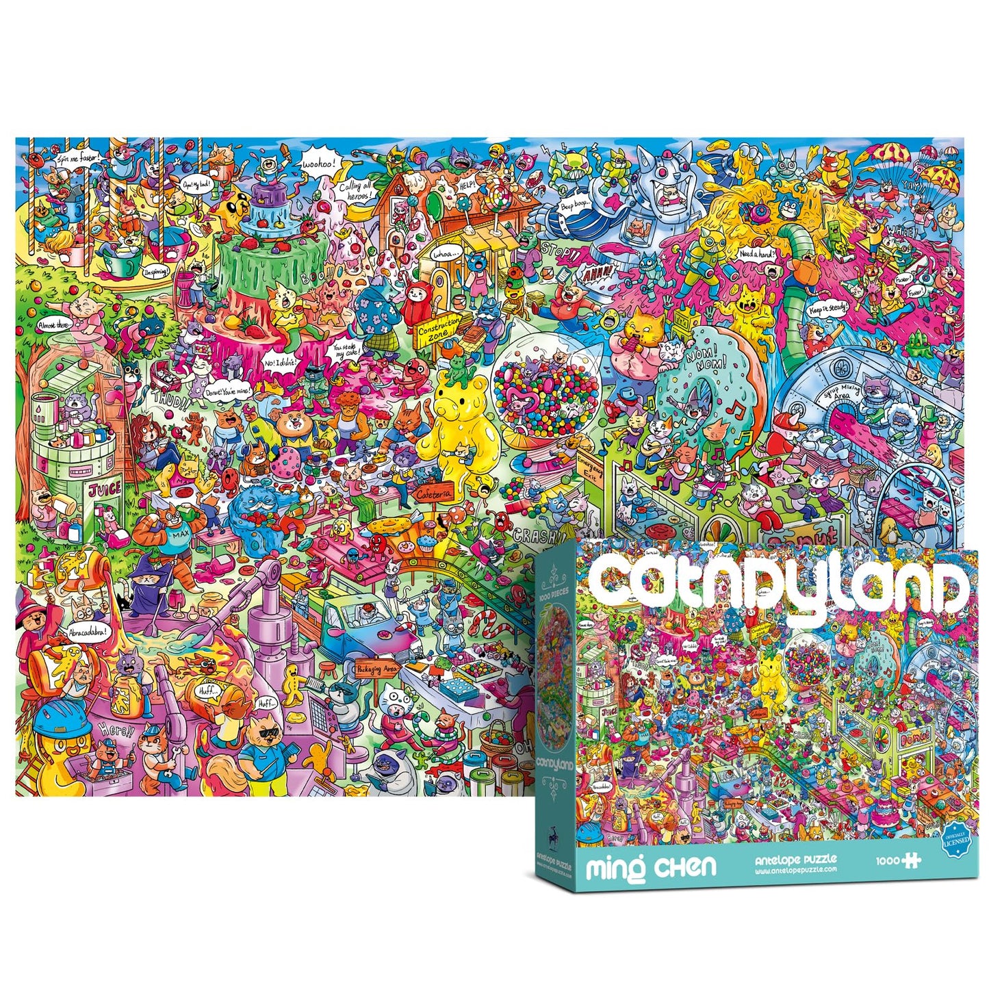 ANTELOPE 1000-Piece Puzzle for Adults – Catndyland Jigsaw, High-Resolution, Matte Finish