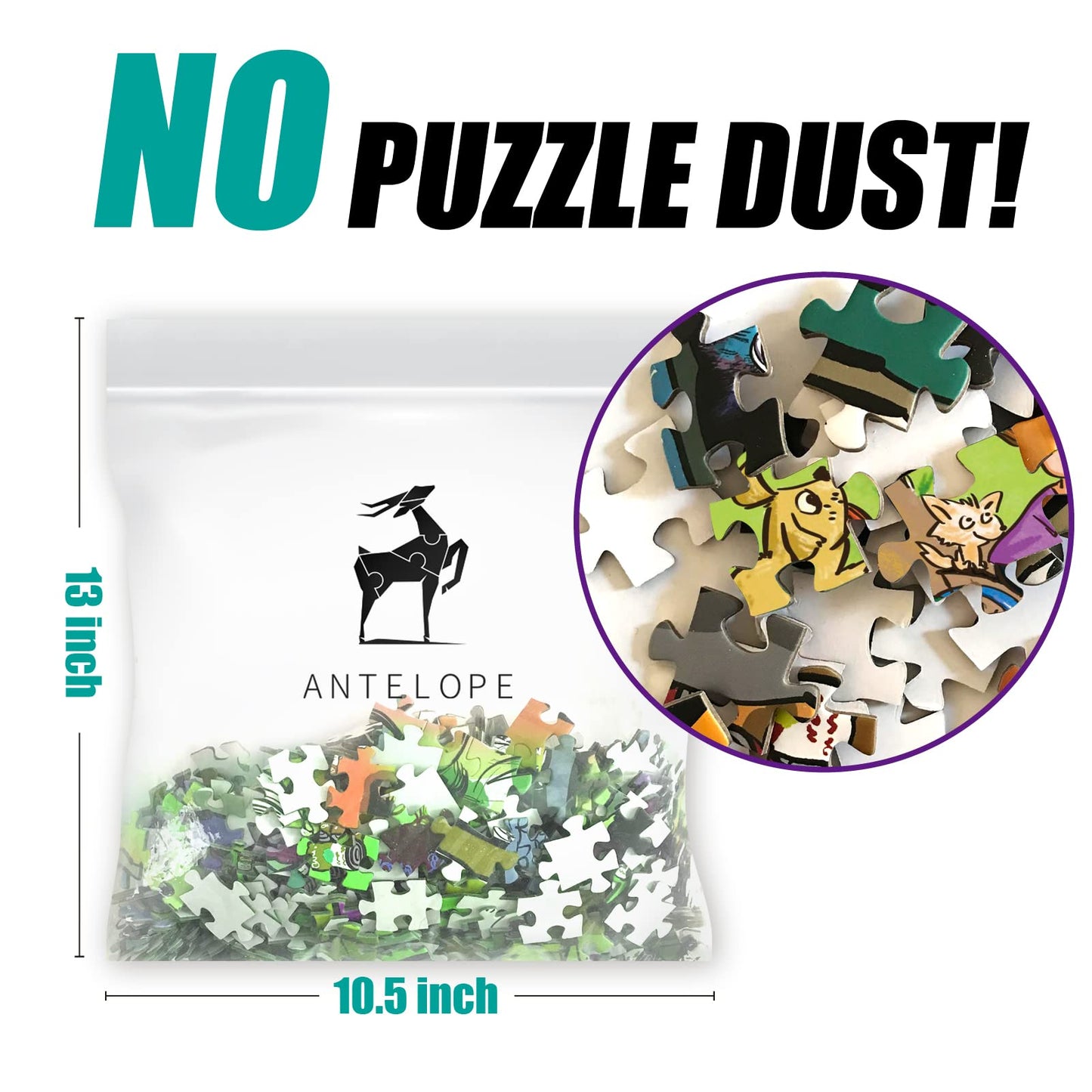 ANTELOPE 1000 Piece Puzzle for Adults – Dog Park Jigsaw, High-Resolution Image, Matte Finish