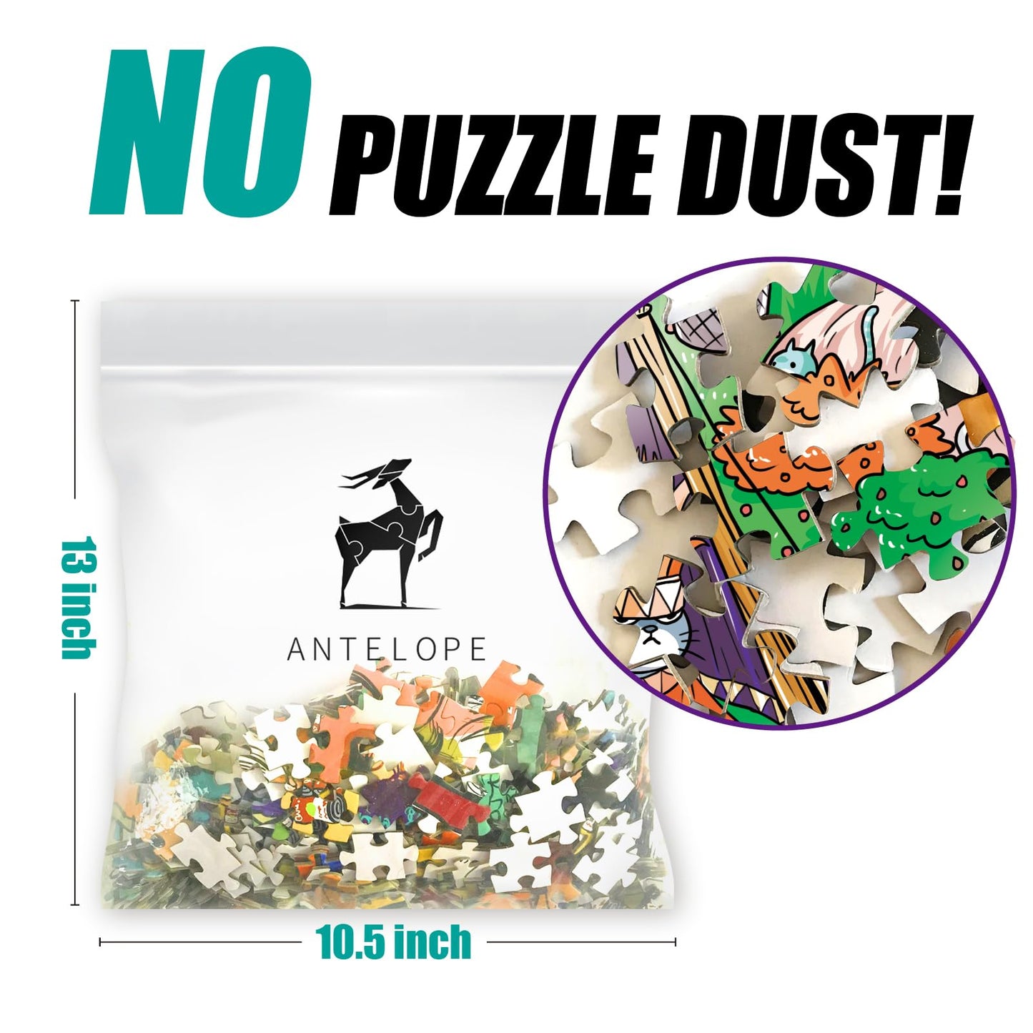 Antelope 1000 Piece Cat Campsite Puzzle – High Resolution, Matte Finish, No Dust