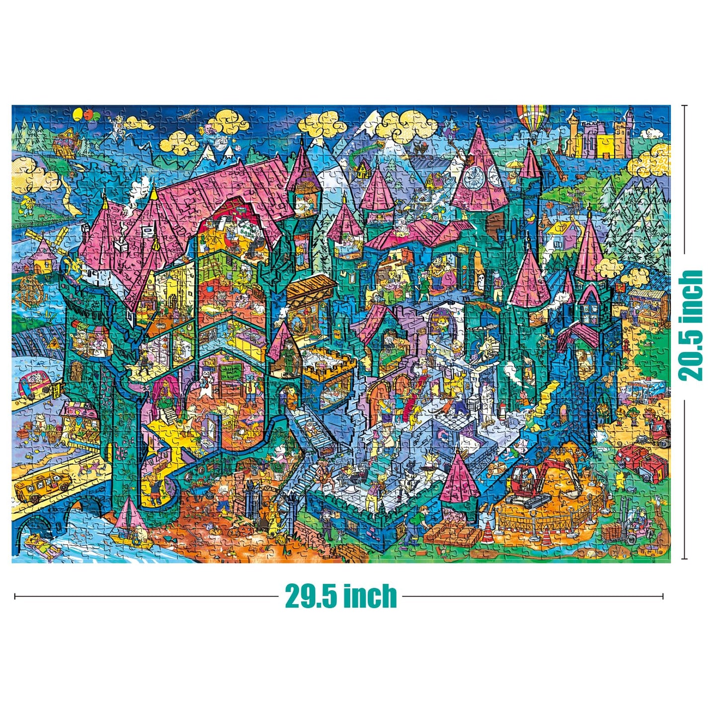ANTELOPE 1000-Piece Cat Castle Puzzle for Adults | High-Resolution Matte Finish