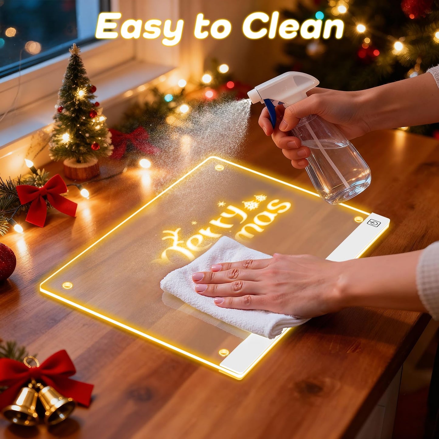 ANTIWAR Led Drawing Board for Kids – 12x8 inch, 7 Colors, 4 Lighting Modes, Doodle Magic Writing Tablet