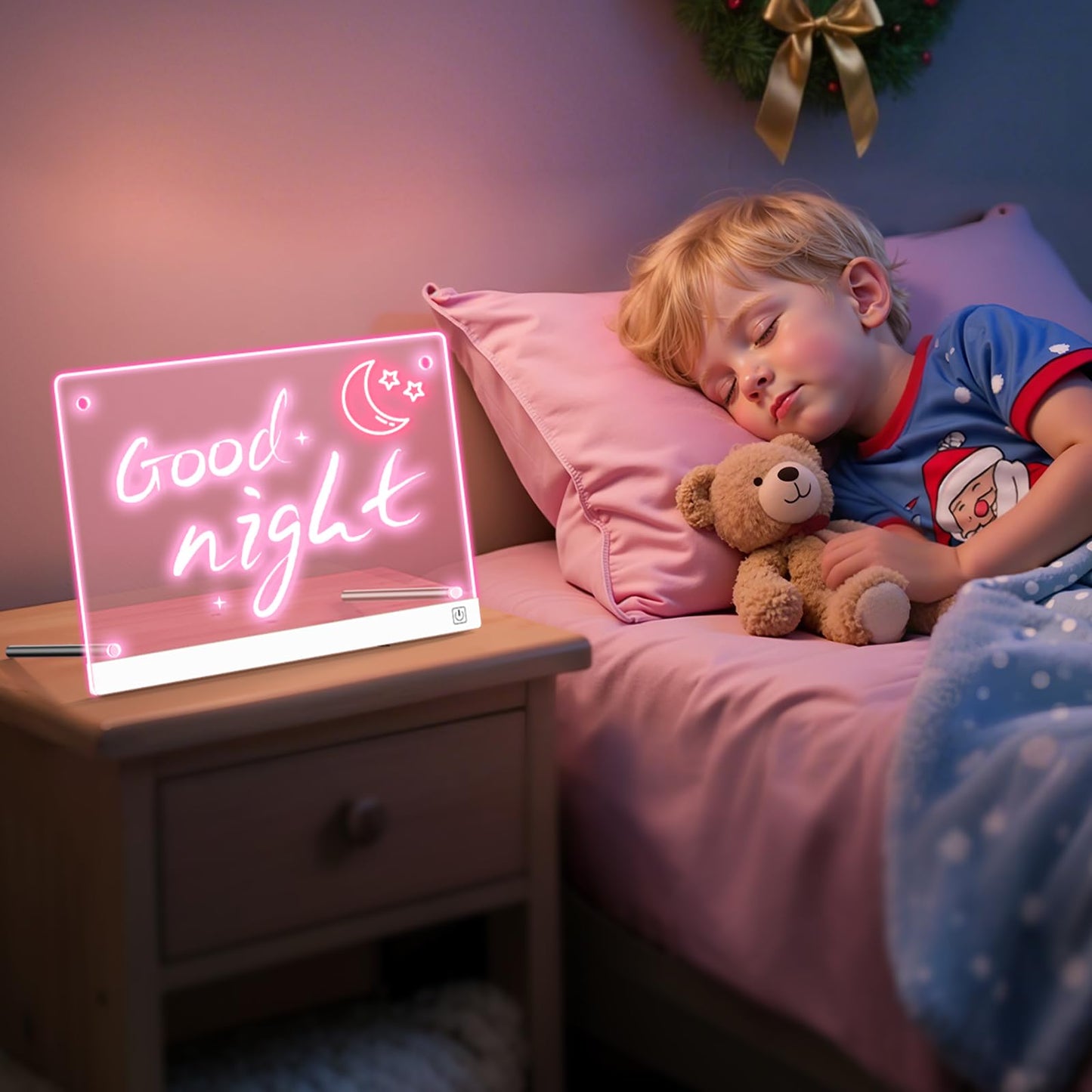 ANTIWAR Led Drawing Board for Kids – 12x8 inch, 7 Colors, 4 Lighting Modes, Doodle Magic Writing Tablet