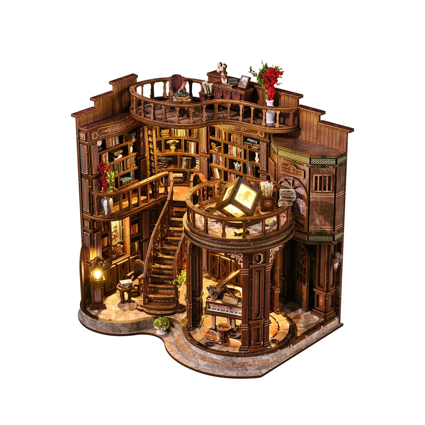 ANTREATU DIY Miniature House Kit with LED Light — Dreamy Book Hall