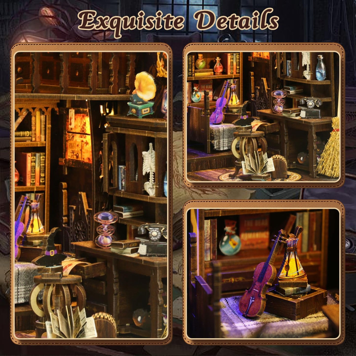 ANTREATU Magic Book Nook Kit — DIY Miniature House with LED Light