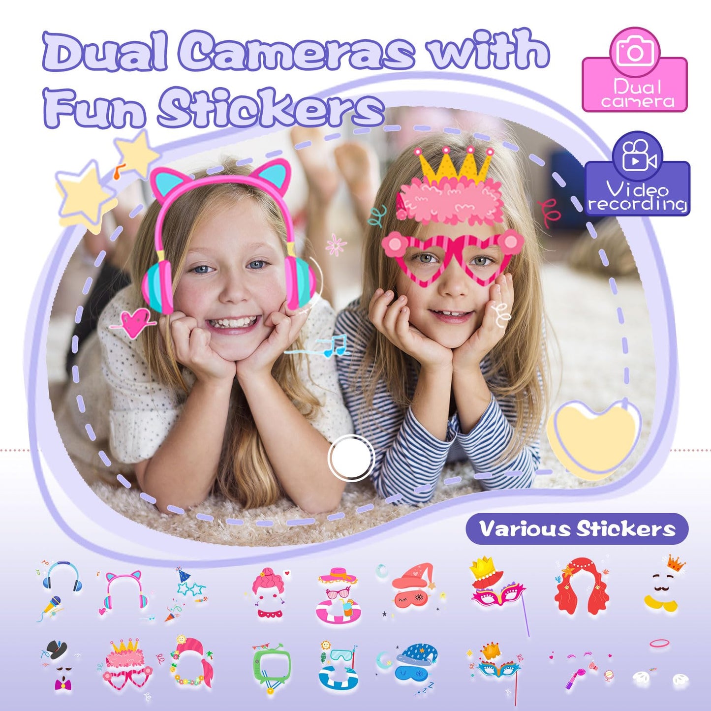ANTUMKDS Kids Smart Phone (Blue) – Dual Camera, 16GB SD Card, Educational Games for Ages 4-8