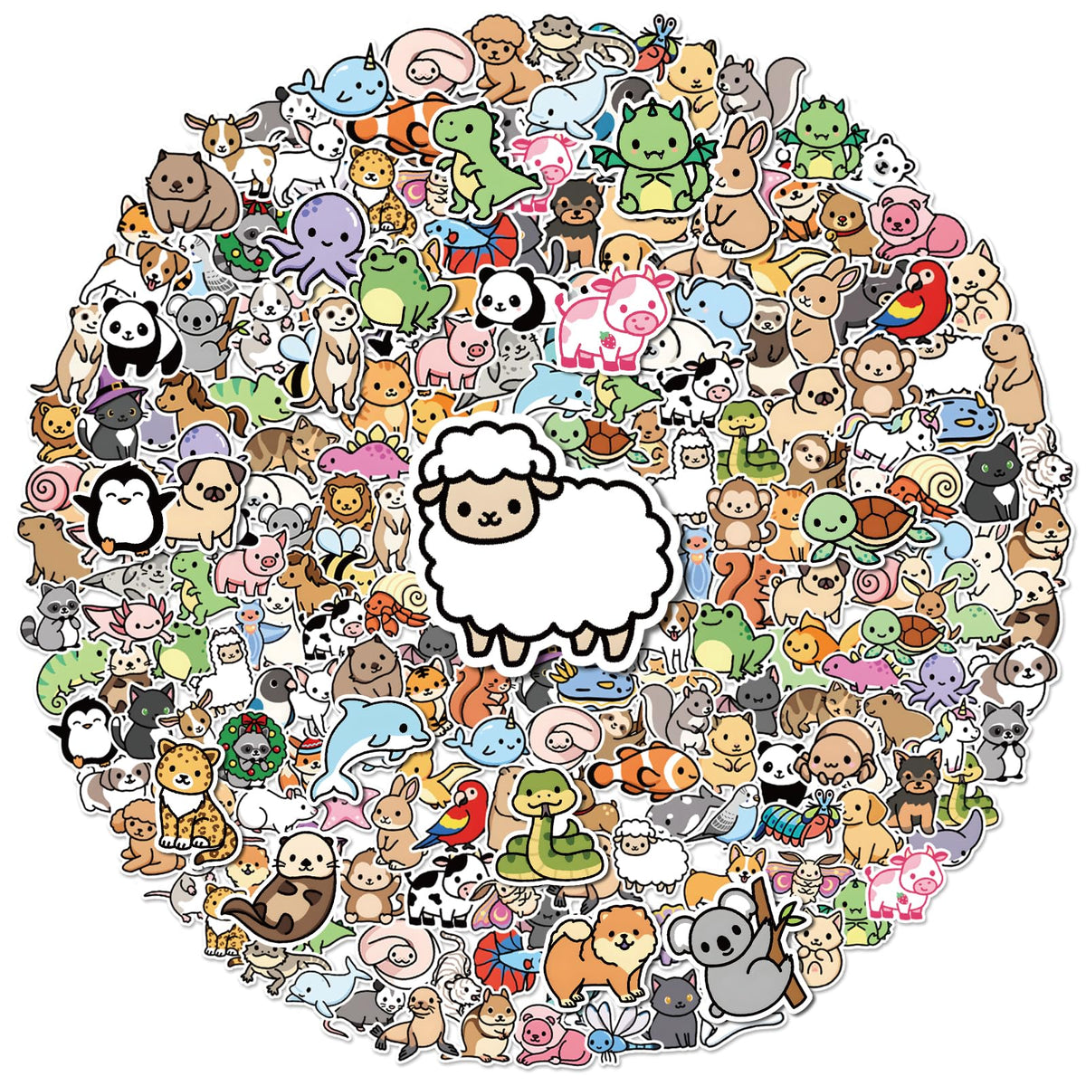 Anwyll 300Pcs Animal Stickers for Kids – Waterproof Vinyl, Classroom Rewards