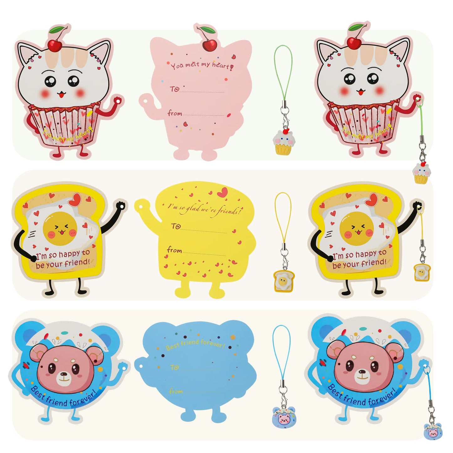 ANYIDEA Valentines Cards for Kids – 36 Cards + 36 Pendant Gifts for Classroom Exchange