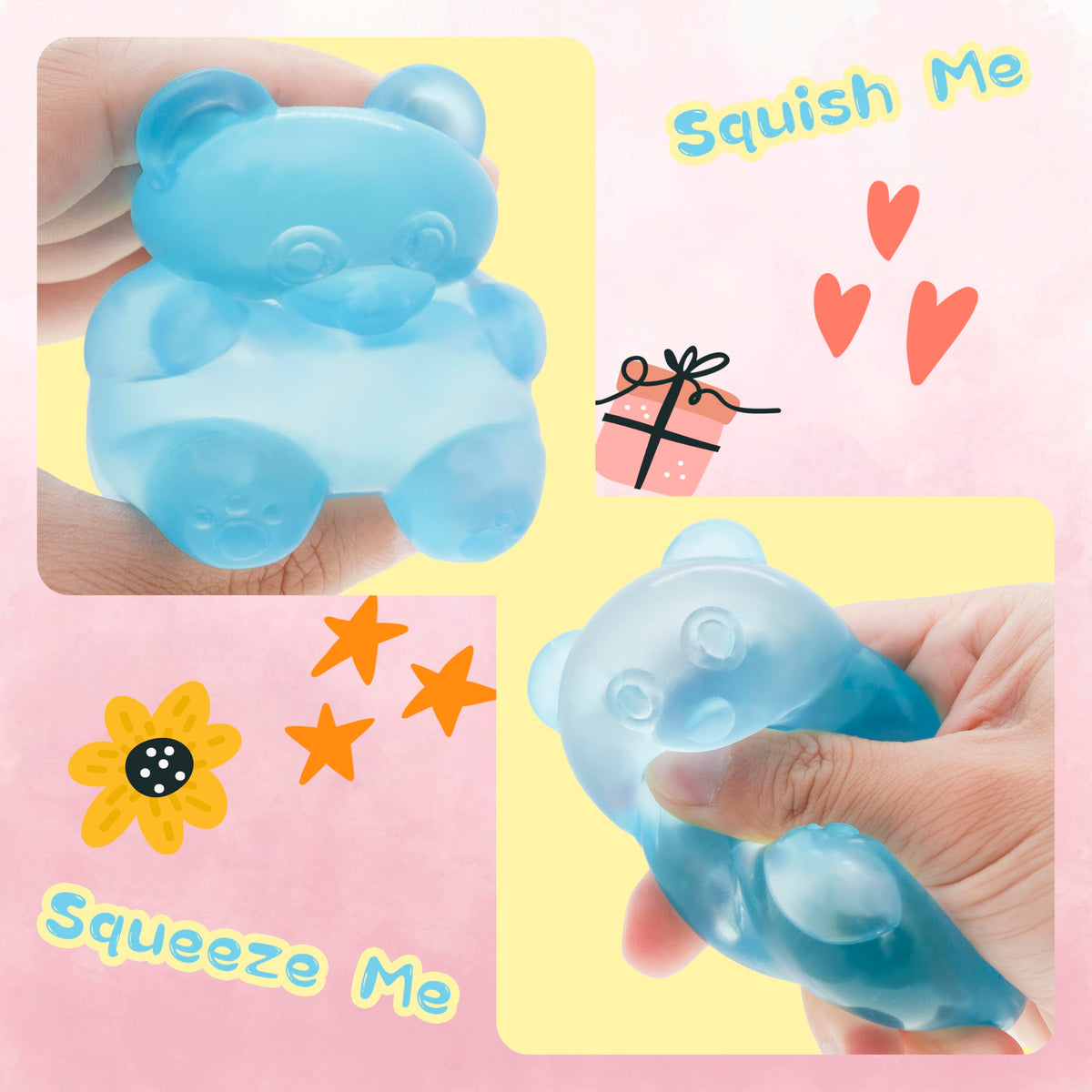 ANZHY Gummy Bear Toy: High-Density Fidget Squishy for Focus