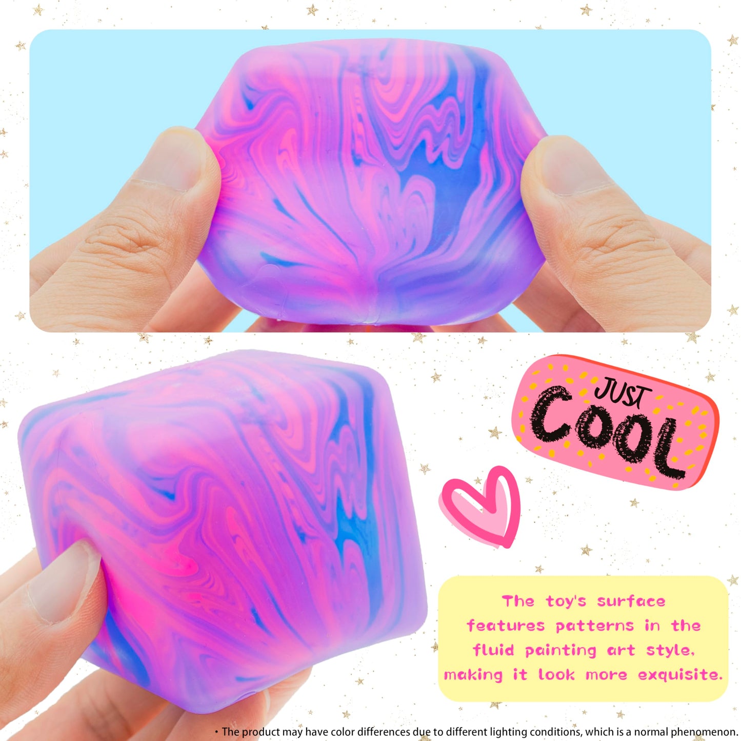 ANZHY Squishy Stress Cube – Gel-Filled Fidget Toy for Kids & Adults