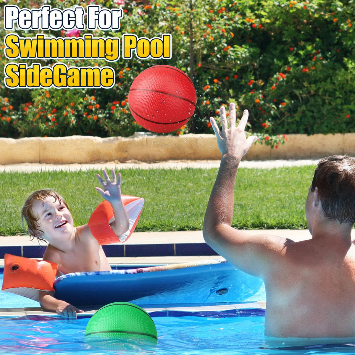 Anzmtosn 7-Inch Mini Basketball Balls – 5 Pack with Pump for Over-Door Indoor Hoops