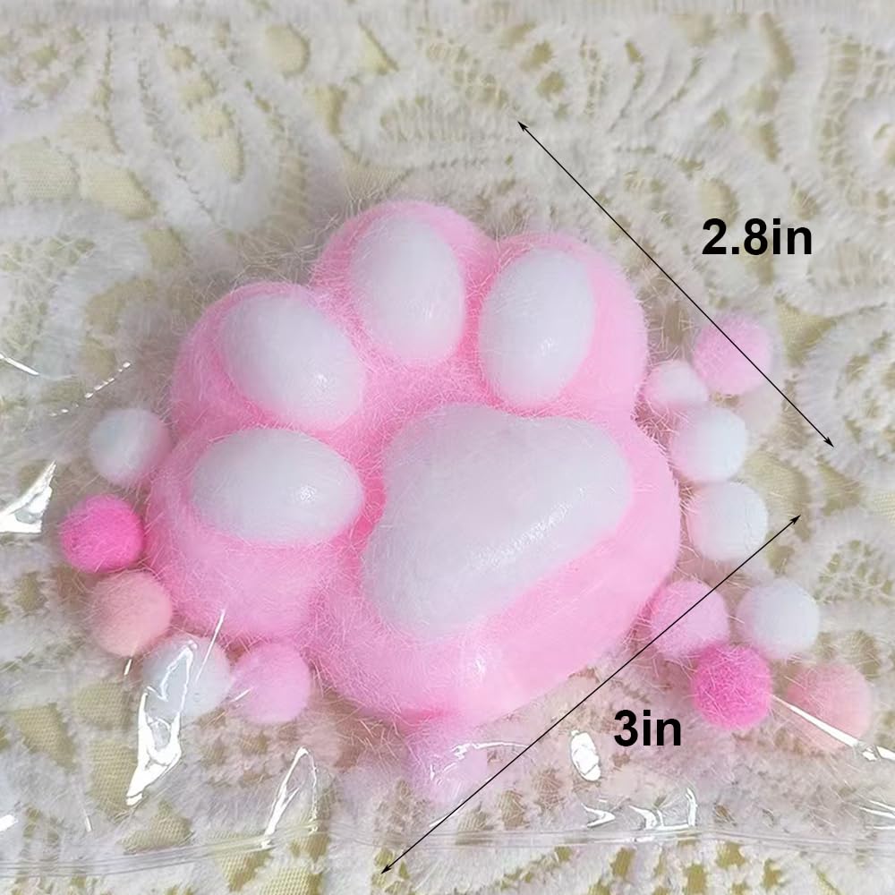 Anztqiuu 5 Pack Cat Paw Squishy Toys | Cute Kawaii Mochi Sensory Fidget Set