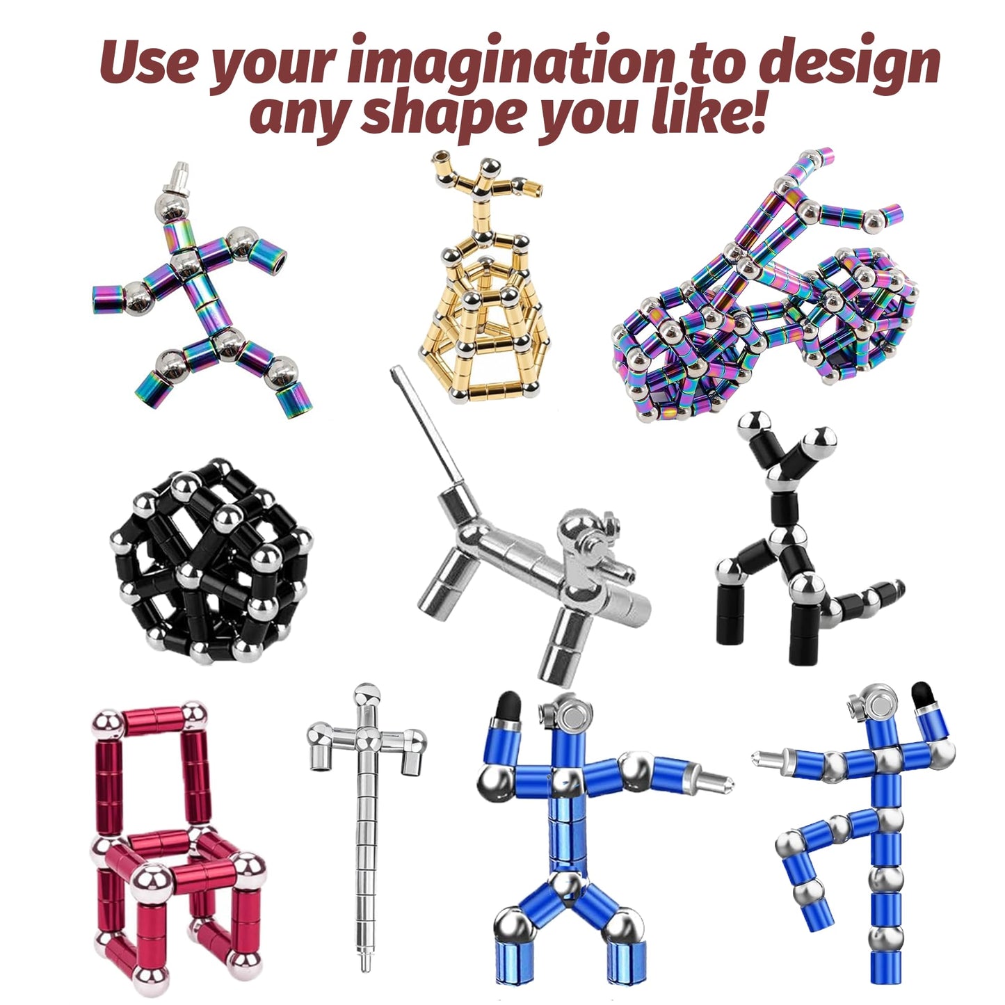 ANZUSY Fidget Pen - Magnetic Deformation Writing Tool & Stress-Relief Toy