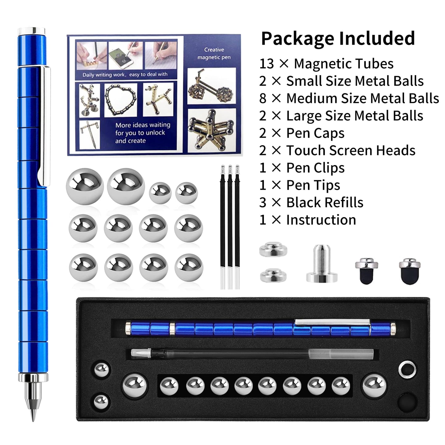 ANZUSY Fidget Pen - Magnetic Deformation Writing Tool & Stress-Relief Toy