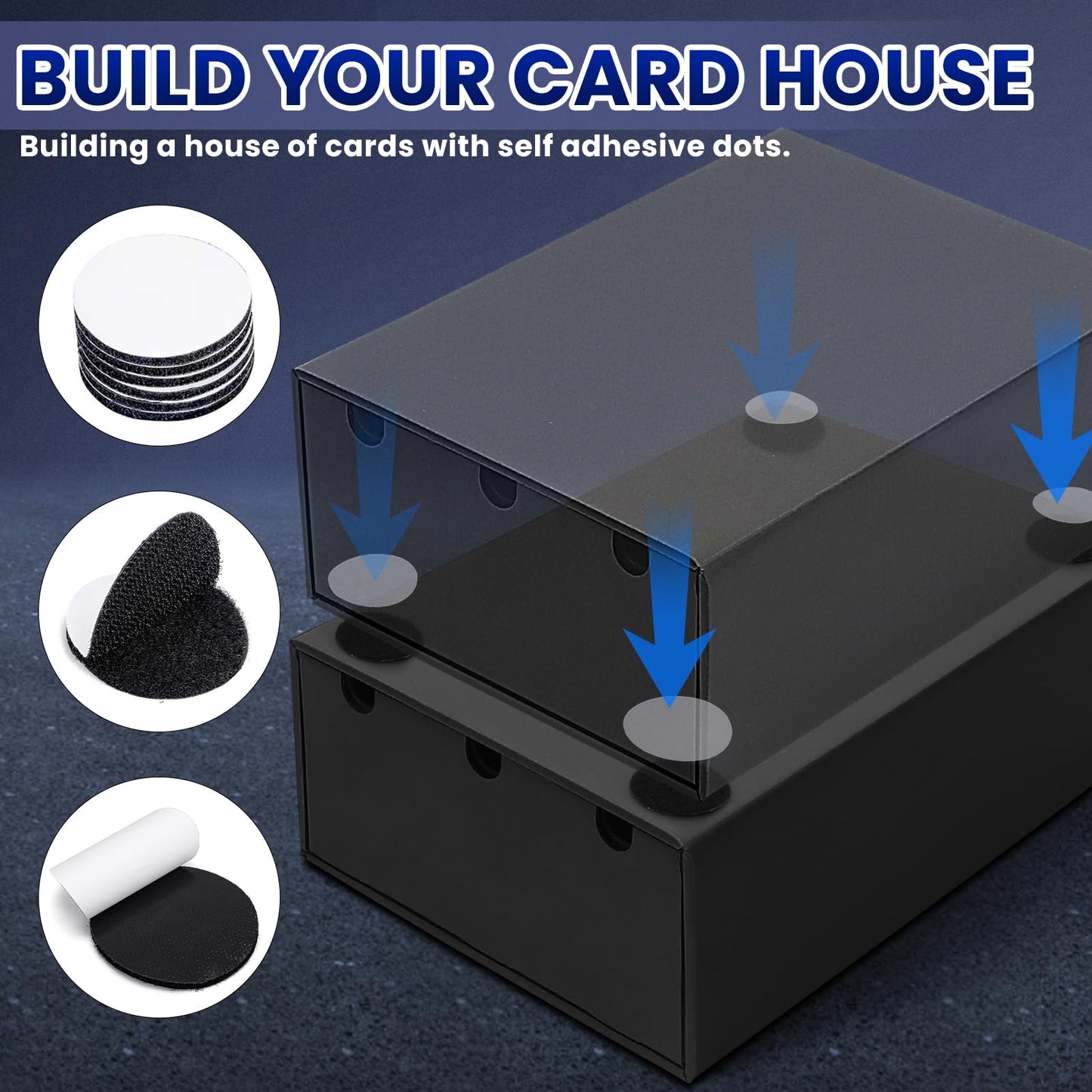 AOBOPLE Trading Card Storage Box – 18000+ Card Capacity, 60 Dividers, Labels & Tapes for MTG/TCG/PTCG (4-Box Set)
