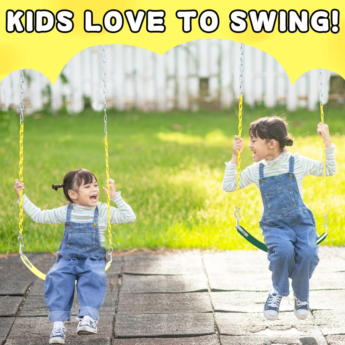 AOBOTE Swing Set for Kids & Adults - 66-Inch Chain, 250 lb Capacity | AB010002-7