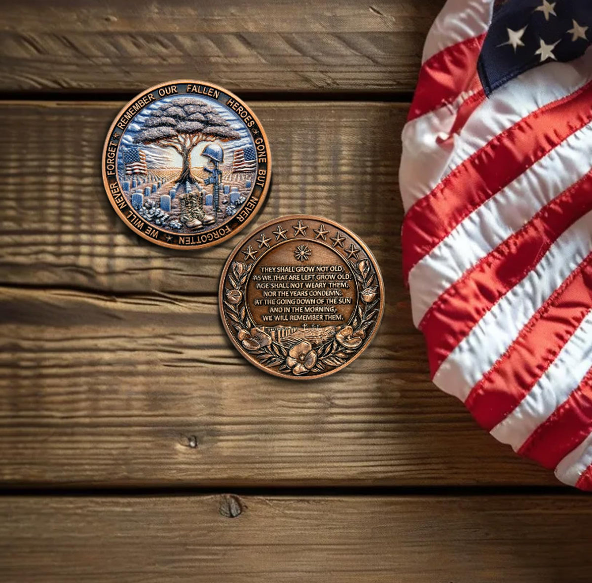 Aocass Military Commemorative Challenge Coin – Honor Veterans & Remember Heroes | Veterans Day & Memorial Day Gift