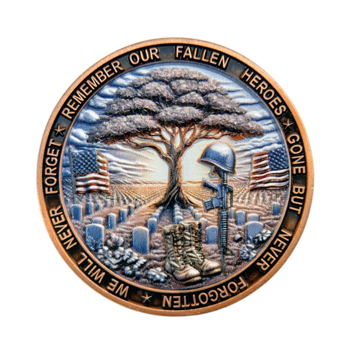 Aocass Military Commemorative Challenge Coin – Honor Veterans & Remember Heroes | Veterans Day & Memorial Day Gift