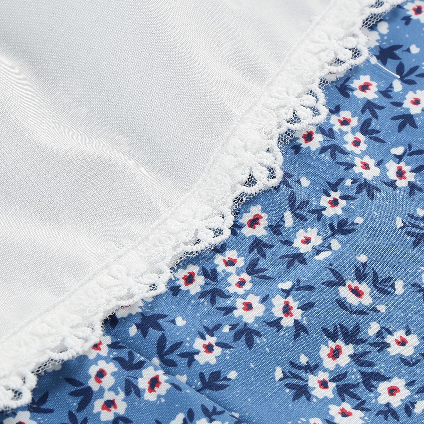 Aoiviss Girls Pioneer Costume: Floral Colonial Prairie Dress with Apron & Bonnet – Blue
