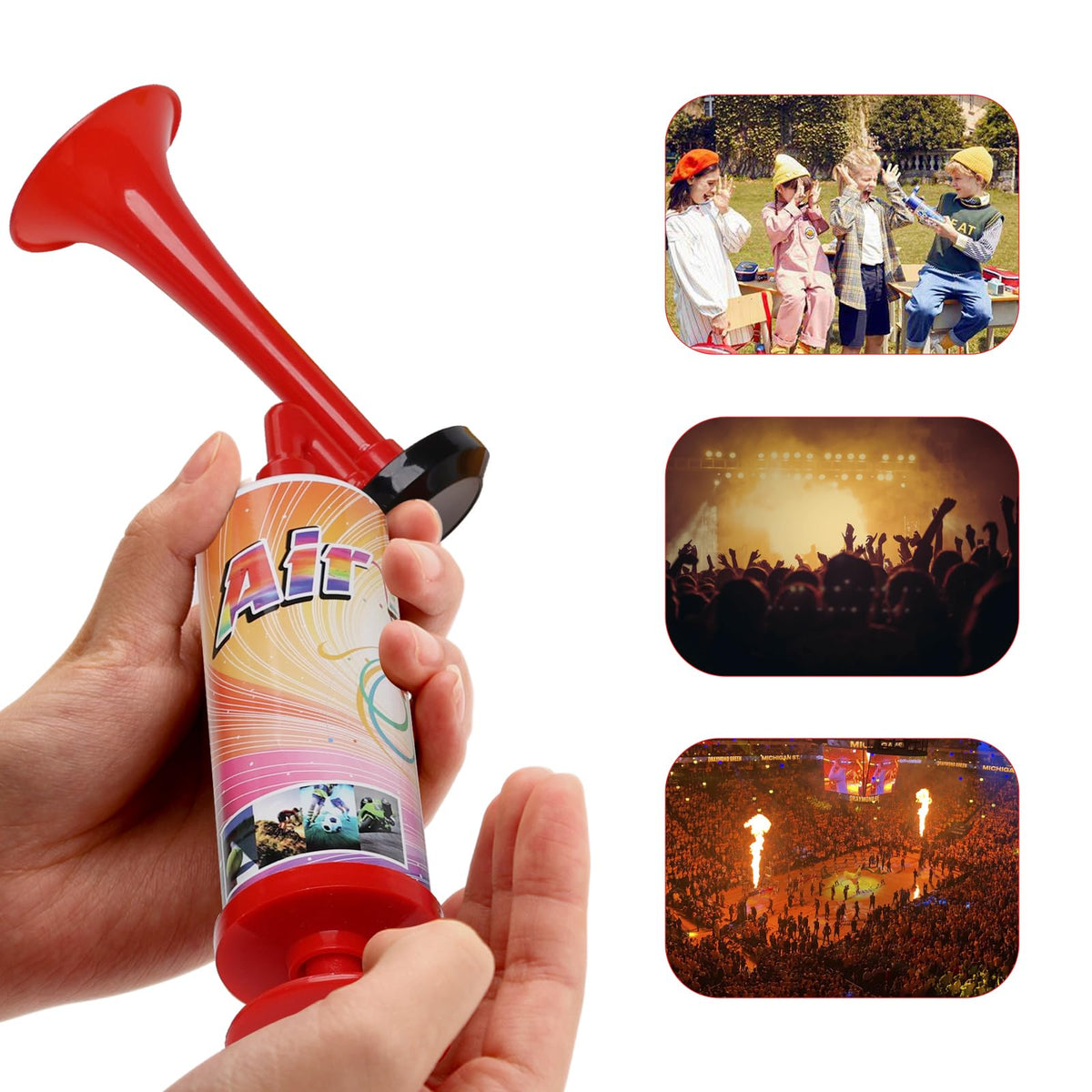 AOLIHAN Noise Makers Prank Kit – 2-Pack Mini Air Horns for Parties
