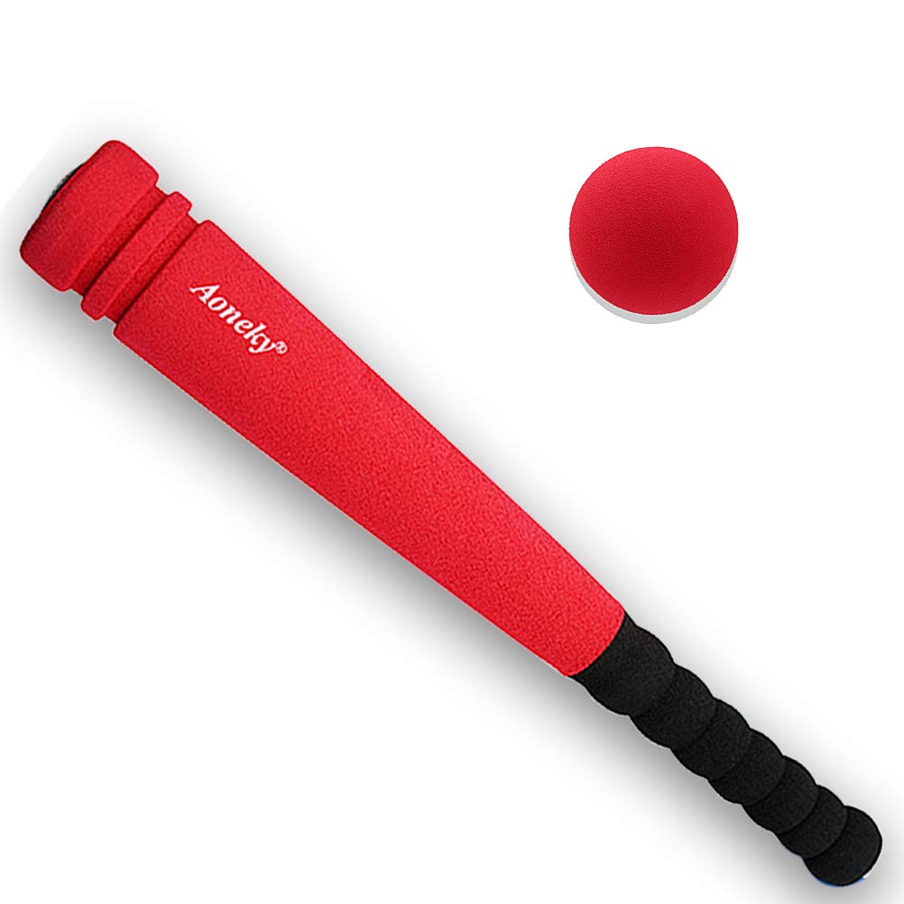Aoneky Min Foam Baseball Bat and Ball for Toddlers – 16.5 Inch Safe Indoor T-Ball Set