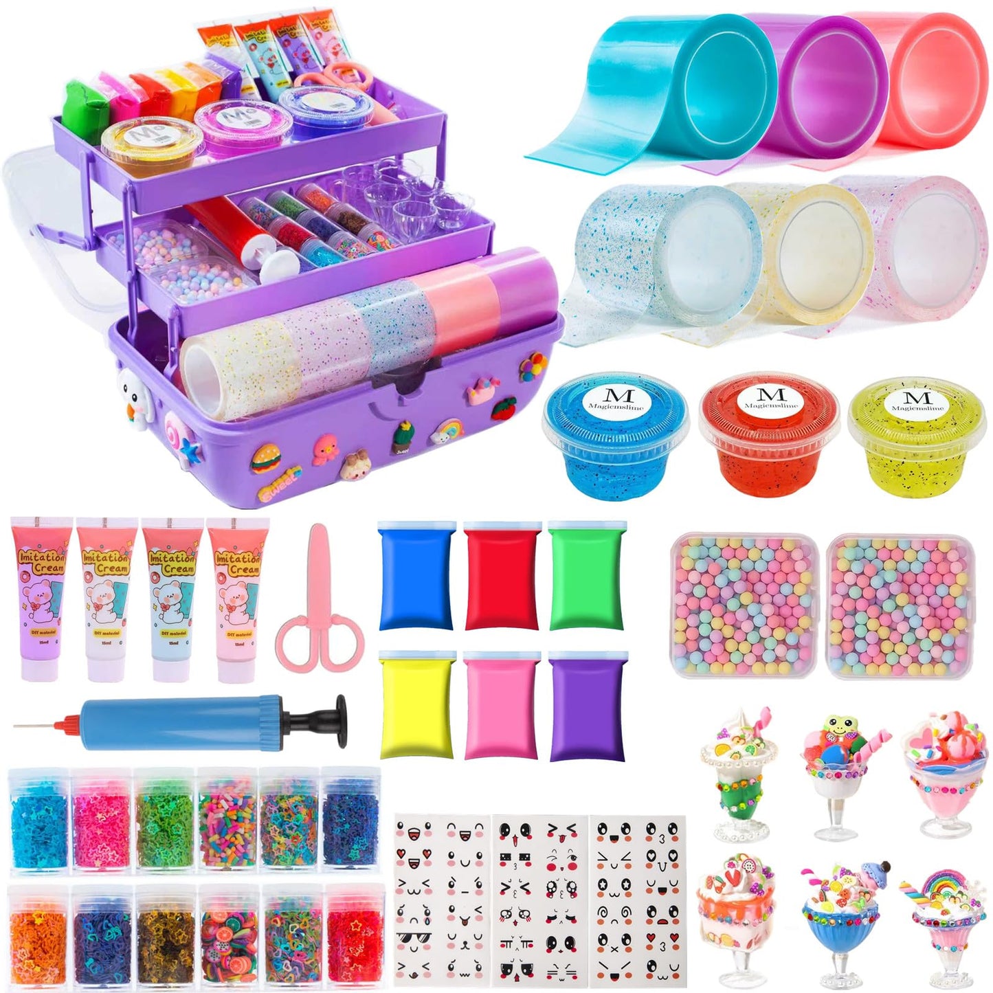 AooeDomi 6 Colors Nano Tape Bubble Kit for Kids | DIY Squishy Maker & Bubble Craft