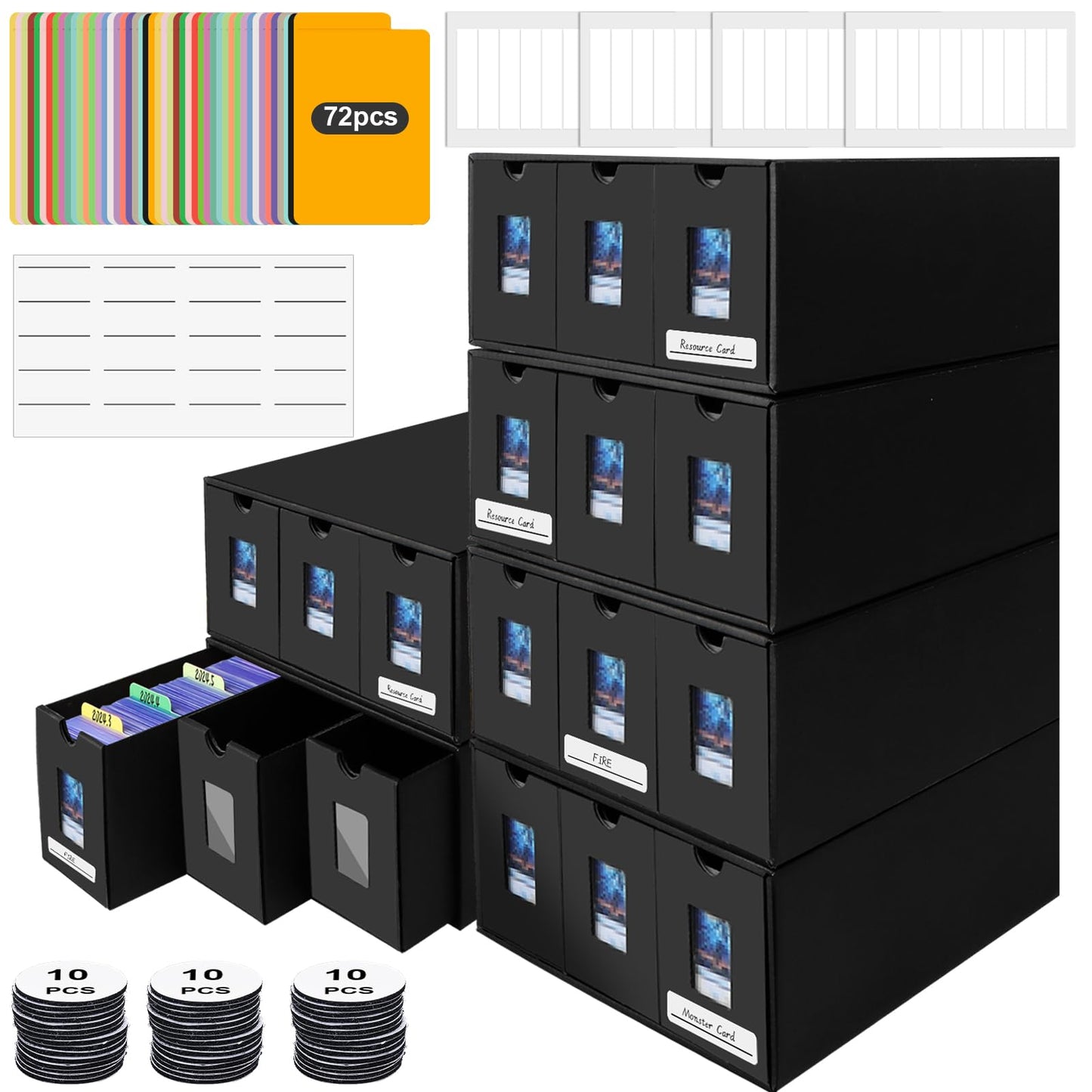 aopule 10800+ Card Storage Box – 6-Box Organizer for MTG, PTCG & More