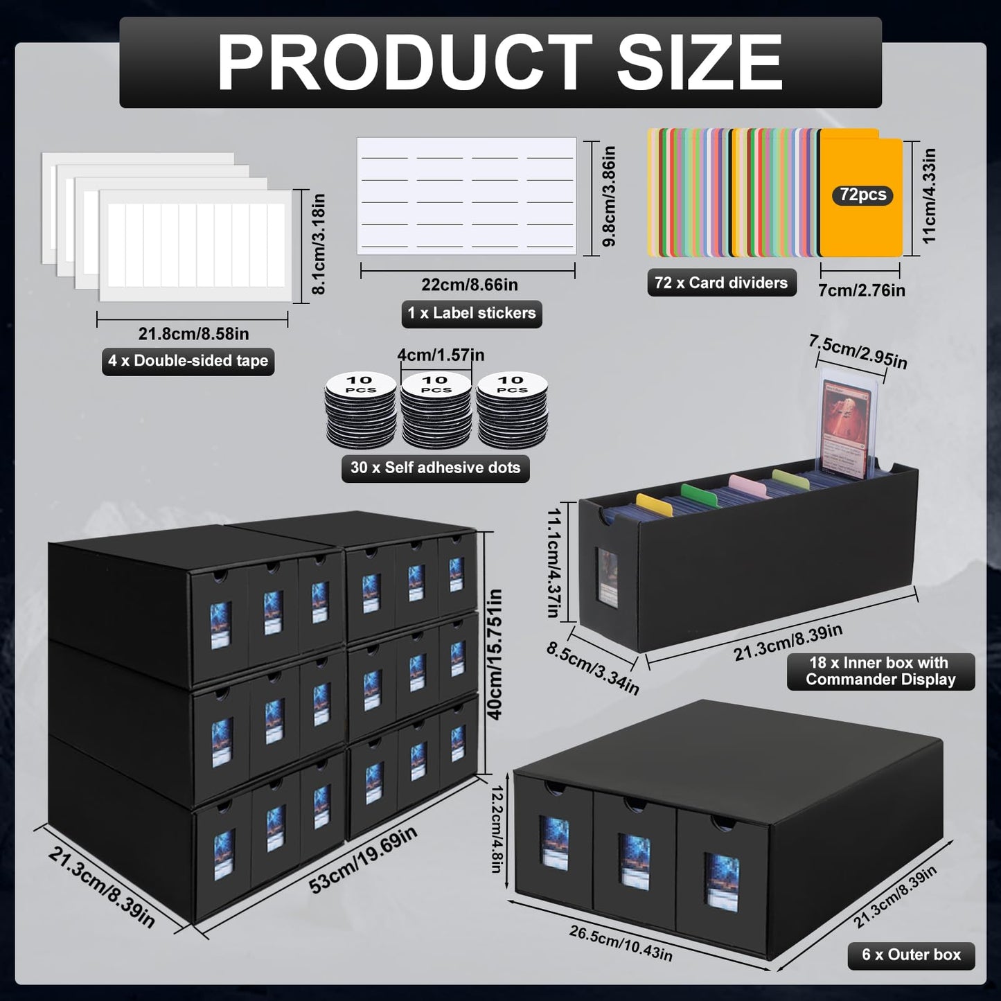 aopule 10800+ Card Storage Box – 6-Box Organizer for MTG, PTCG & More