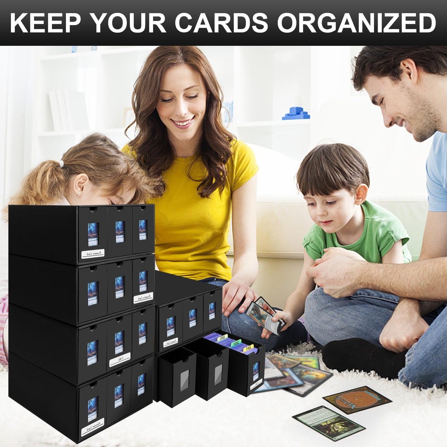 aopule 10800+ Card Storage Box – 6-Box Organizer for MTG, PTCG & More