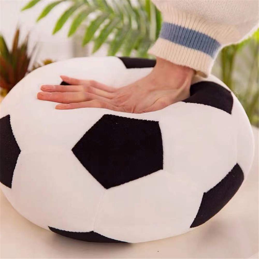 AOQI Plush Soccer Ball 45cm Black White — Soft, Durable Plush Pillow Toy for Kids