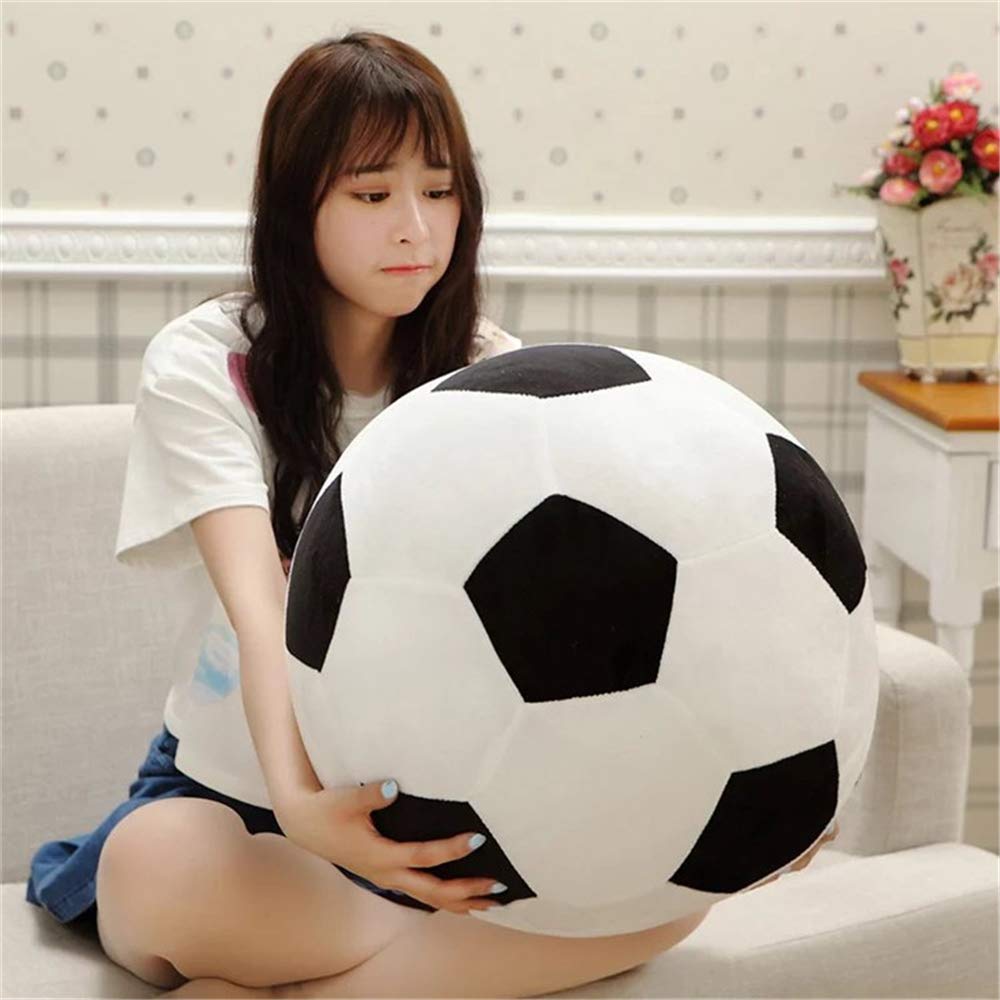 AOQI Plush Soccer Ball 45cm Black White — Soft, Durable Plush Pillow Toy for Kids