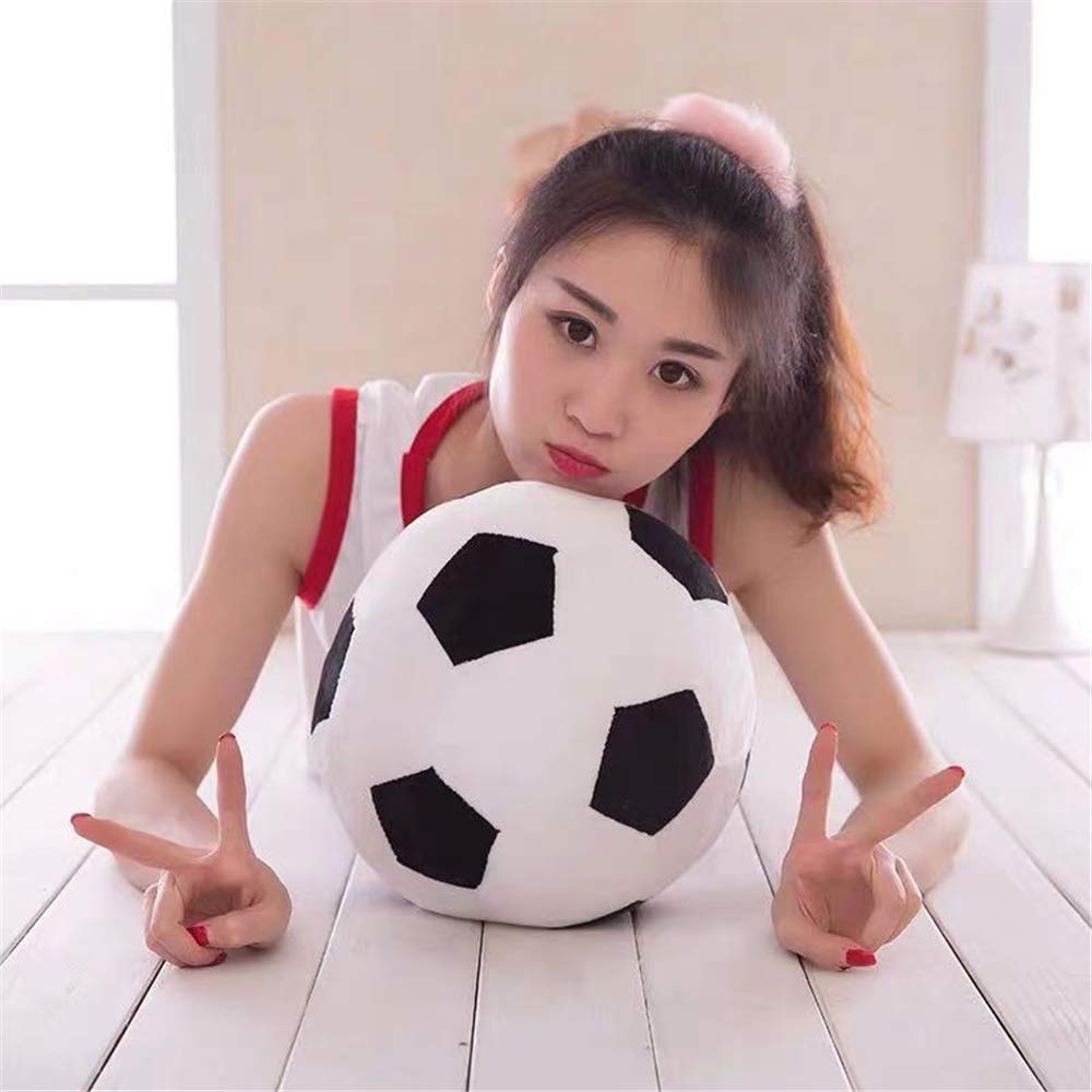 AOQI Plush Soccer Ball 45cm Black White — Soft, Durable Plush Pillow Toy for Kids