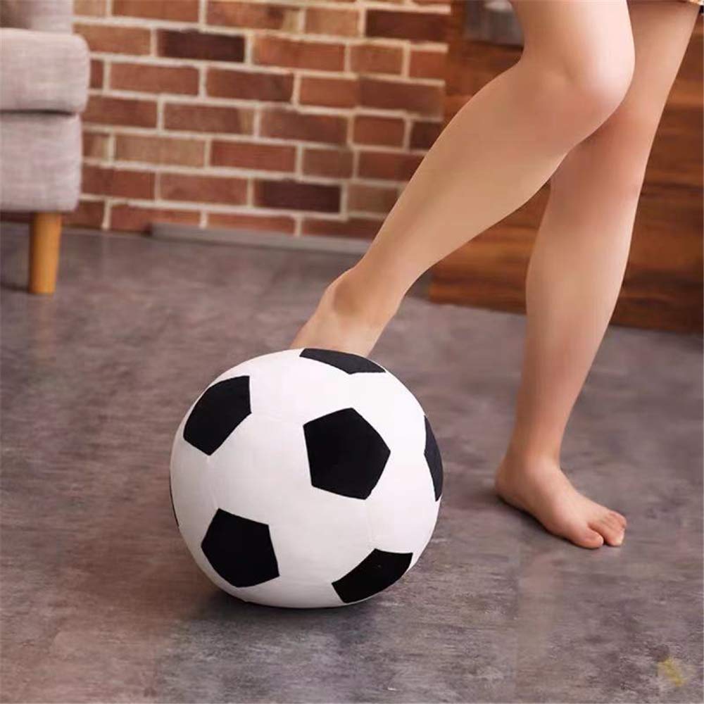 AOQI Plush Soccer Ball 45cm Black White — Soft, Durable Plush Pillow Toy for Kids