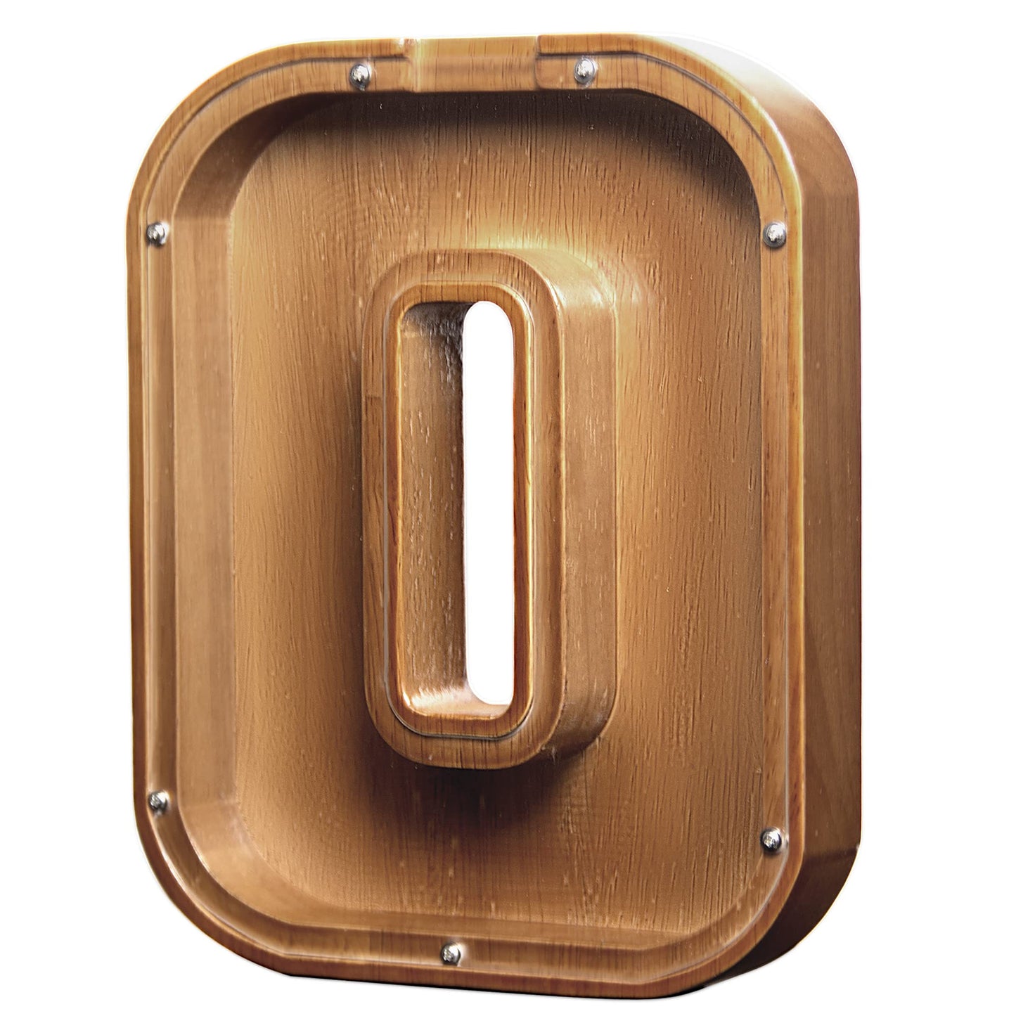 AORCMITN Large Wooden Letter Coin Bank — Personalized Alphabet Piggy Bank (9.2-Inch)