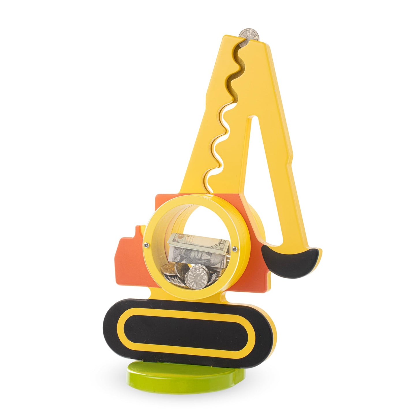 AORCMITN Wooden Excavator Piggy Bank for Kids – Interactive, Personalizable Saving Toy