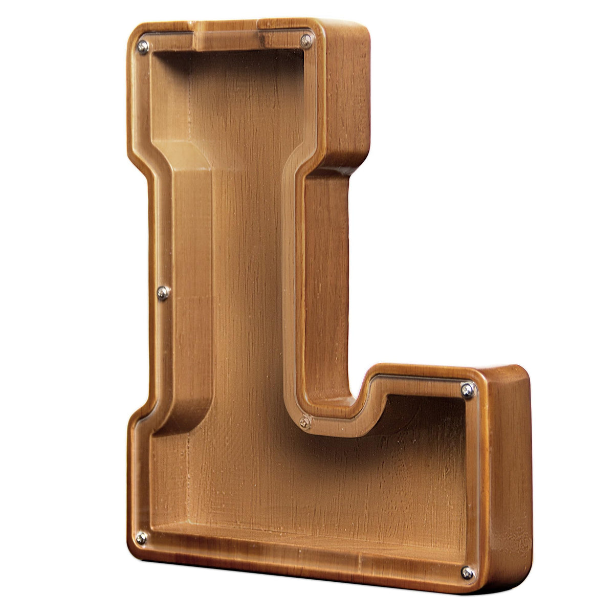 AORCMITN Wooden Letter Piggy Bank – Personalized Pine Coin Bank (9.2 inch)