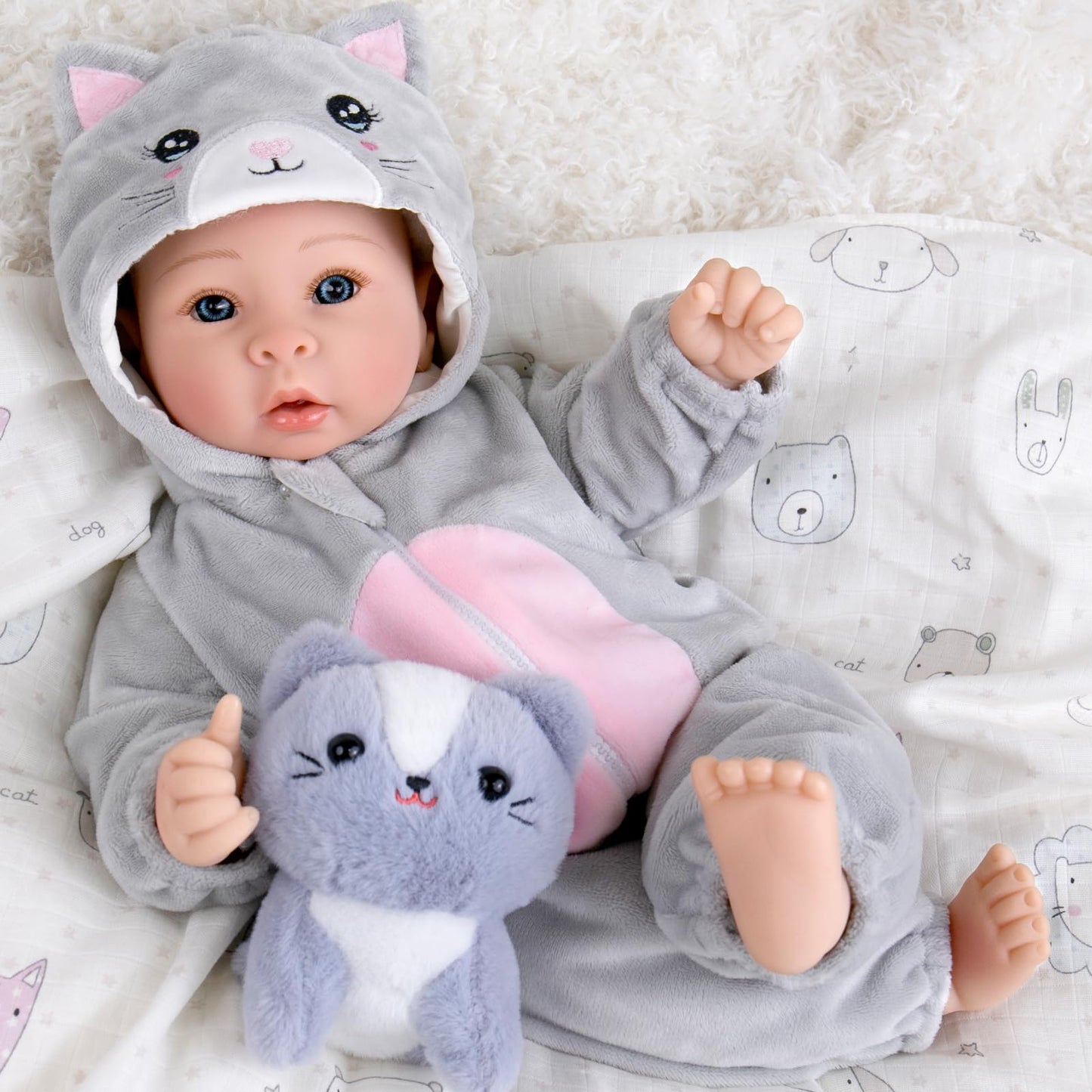 Aori Lifelike Baby Dolls - 17-Inch Realistic Baby Girl with Accessories | For Ages 3+
