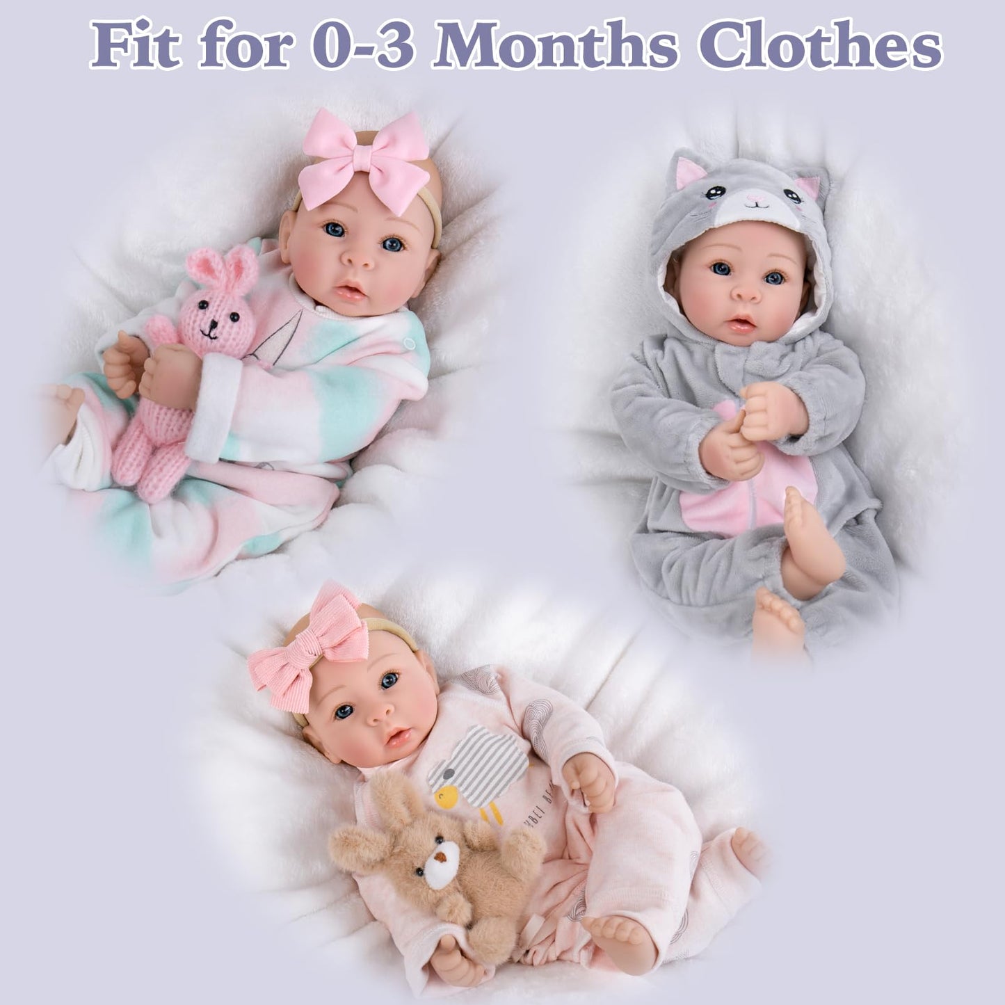 Aori Lifelike Baby Dolls - 17-Inch Realistic Baby Girl with Accessories | For Ages 3+