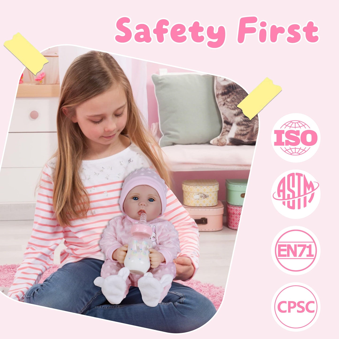 Aori 2.0 Lifelike Reborn Baby Doll - 18-Inch Realistic Newborn Girl, Weighted Body