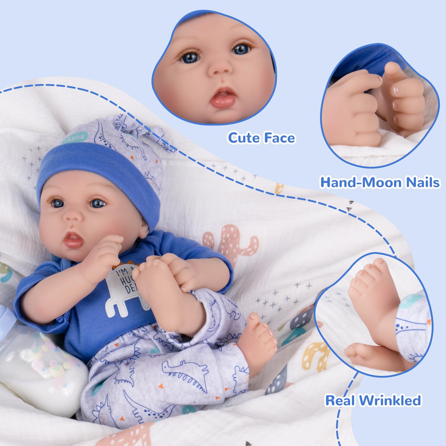 Aori 2.0 Lifelike 18-Inch Reborn Baby Doll – Realistic Silicone Baby Girl, Gift-Ready