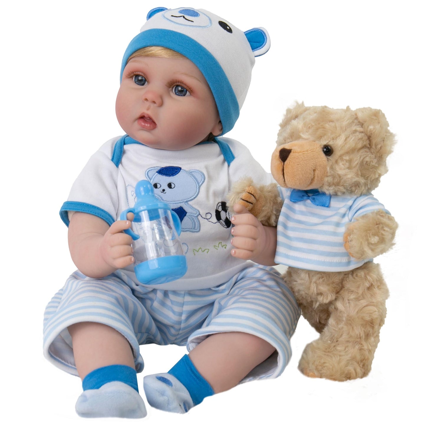 Reborn Baby Doll 22-Inch Boy by Aori 2.0 – Realistic Soft Skin & Accessories