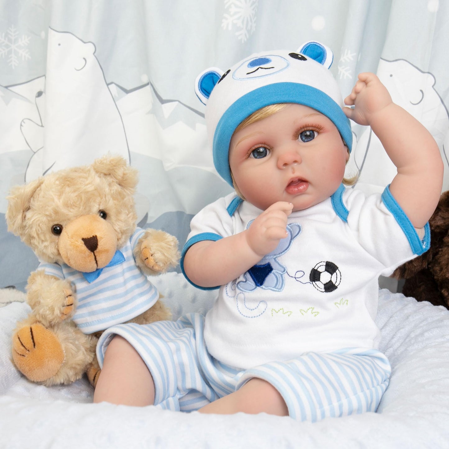 Reborn Baby Doll 22-Inch Boy by Aori 2.0 – Realistic Soft Skin & Accessories
