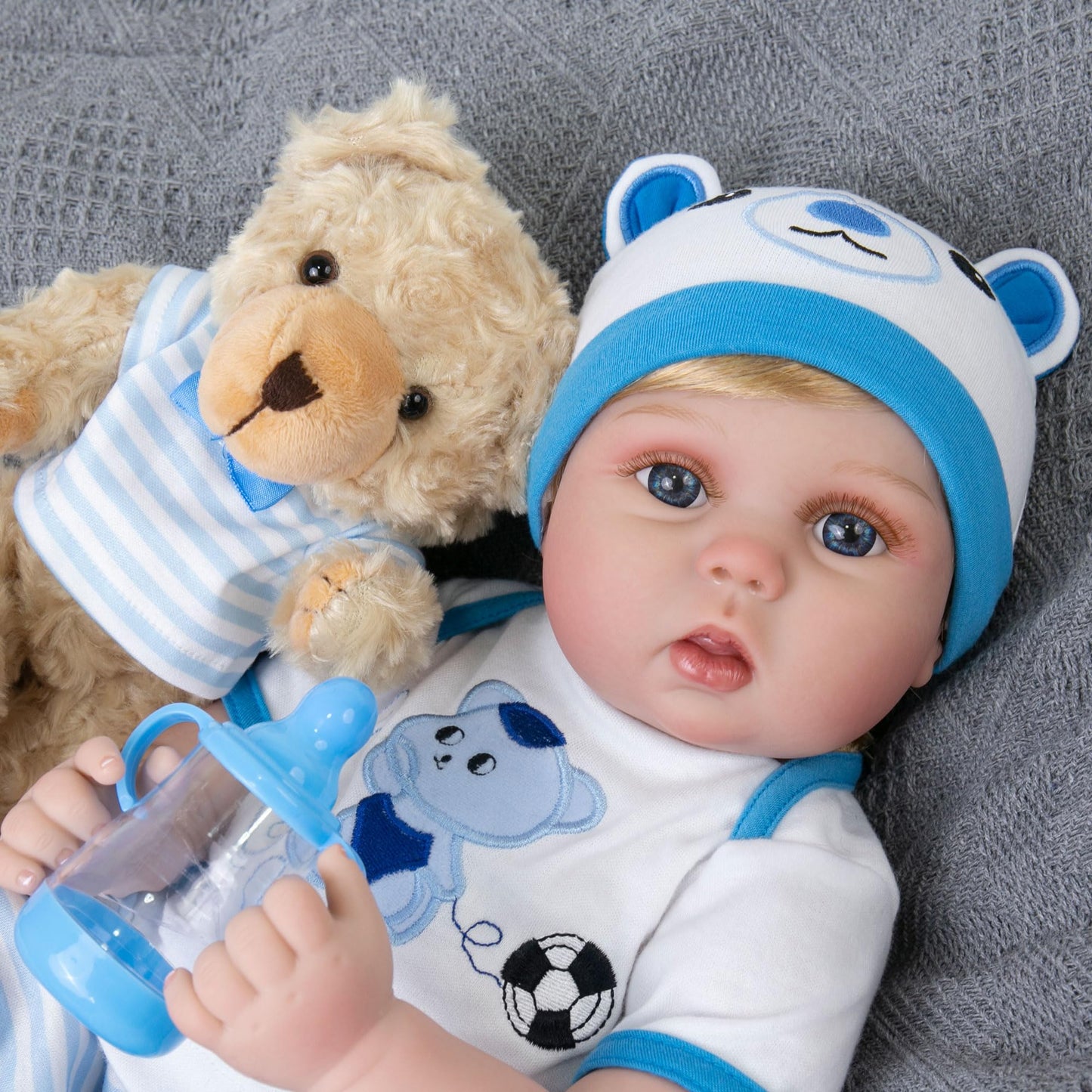Reborn Baby Doll 22-Inch Boy by Aori 2.0 – Realistic Soft Skin & Accessories