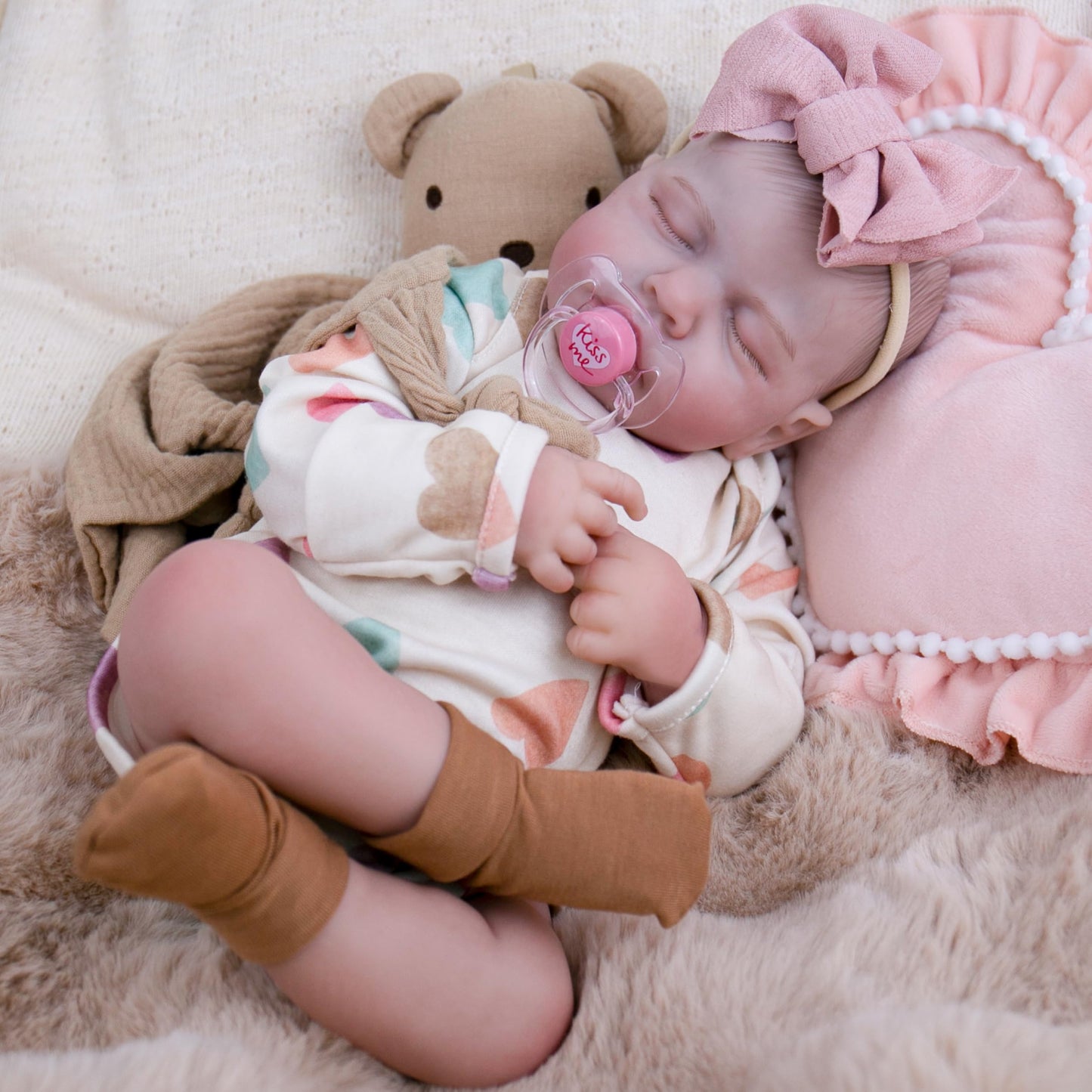 Aori 2.0 Lifelike Reborn Baby Doll – 20-Inch Realistic Newborn Girl with Weighted Body | Gift for Kids 3+