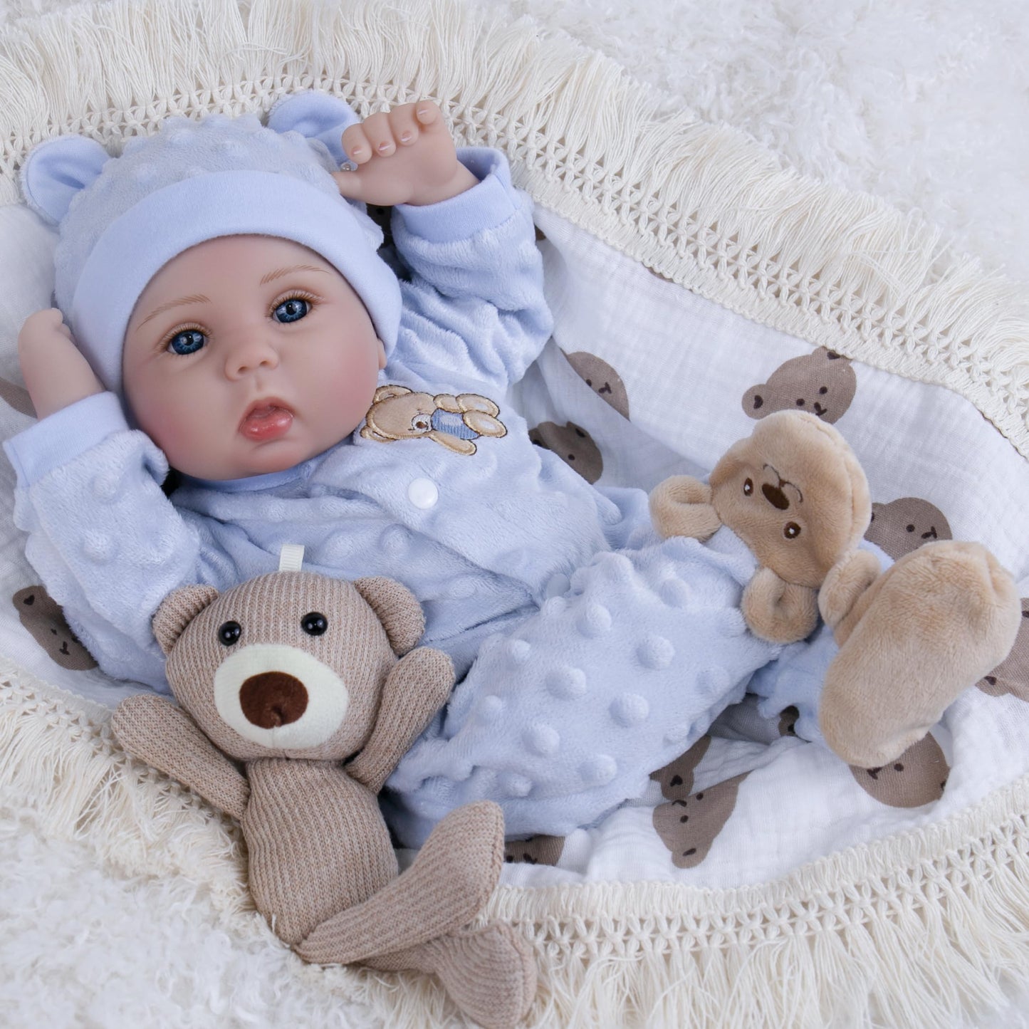 Aori 2.0 Lifelike Reborn Baby Doll – 18-Inch Poseable Realistic Baby Boy