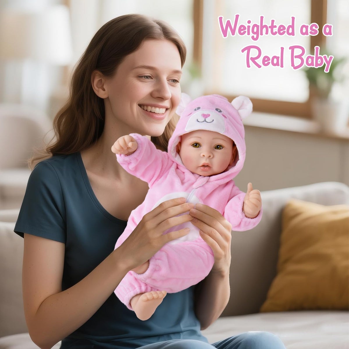 Aori 17-Inch Realistic Baby Doll with Feeding Kit – Lifelike Baby Girl for Nurturing Play