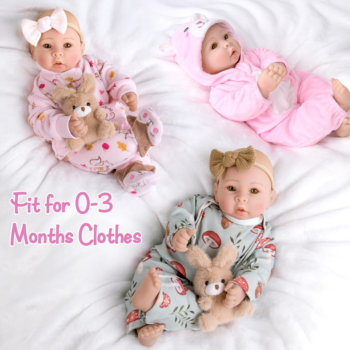 Aori 17-Inch Realistic Baby Doll with Feeding Kit – Lifelike Baby Girl for Nurturing Play
