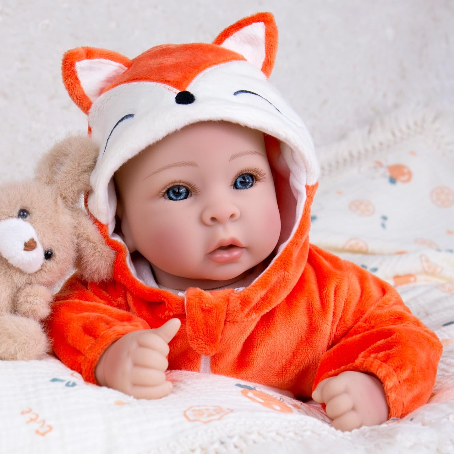 Aori Baby Dolls Lifelike 17 Inches – Realistic Baby Girl Doll Set with Feeding Toy Kit | Safe, Durable Companion Gift