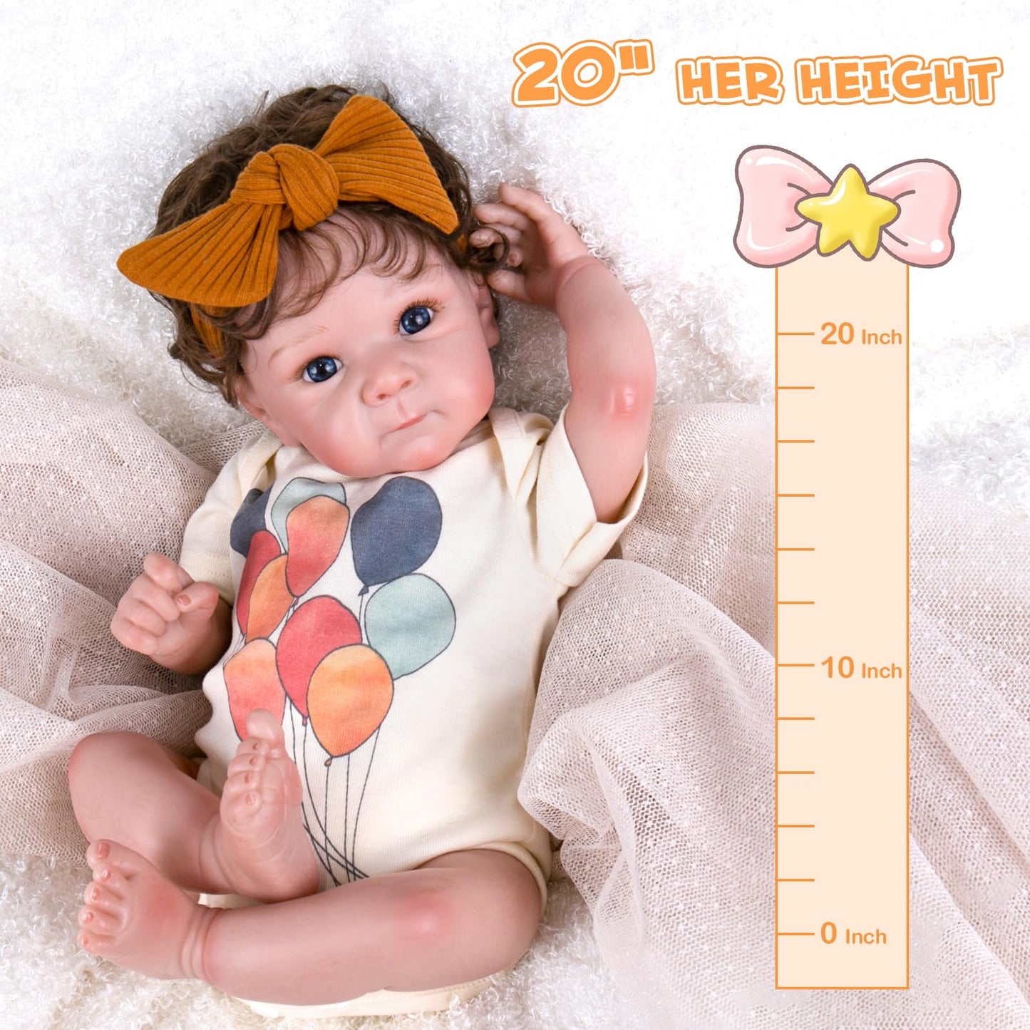 Aori Lifelike Reborn Baby Doll – 20-Inch Realistic Newborn Girl with Gift Box Set